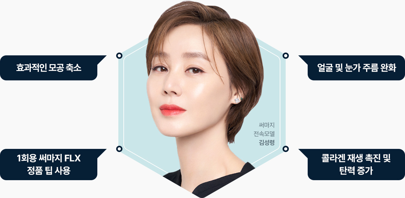 써마지 FLX 모공축소 1次용 정품 팁사용 얼굴주름 눈가주름 완화 콜라겐재생 탄력증가